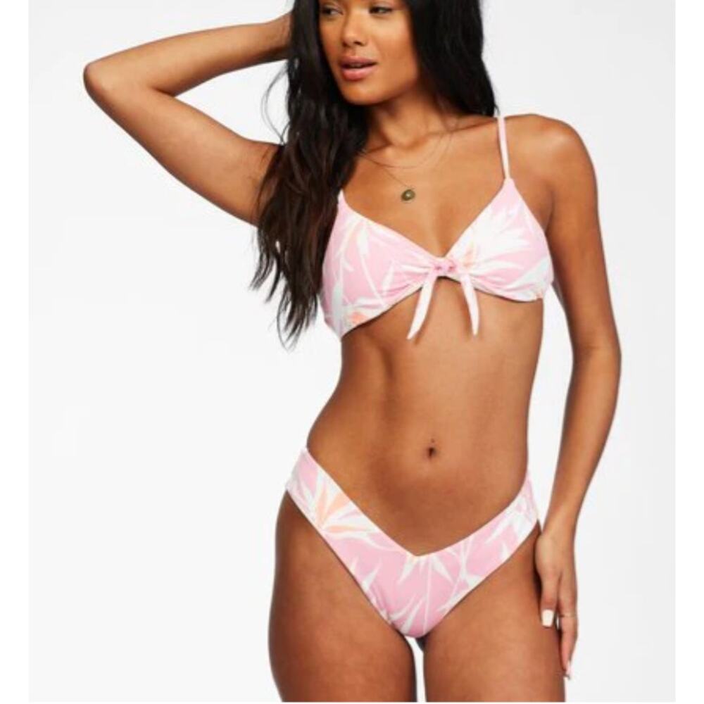 NWT Billabong Another Paradise Pink and White Bikini